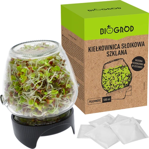 Буркан за покълване Twist-off + 5 опаковки семена - 5