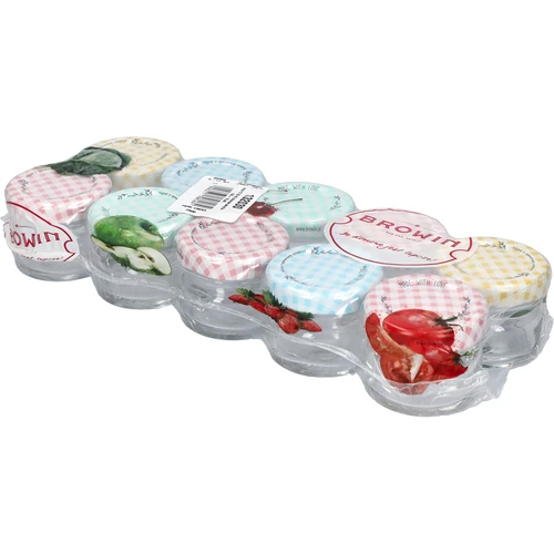 Бурканче twist-off 30 ml с цветна капачка фи 43 - 10 бр. - 2