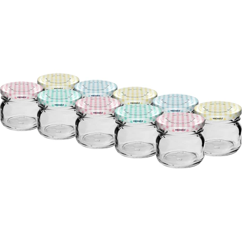 Бурканче twist-off 30 ml с цветна капачка фи 43 - 10 бр.