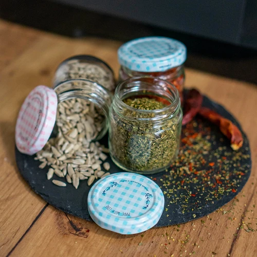 Бурканче twist-off 30 ml с цветна капачка фи 43 - 10 бр. - 6