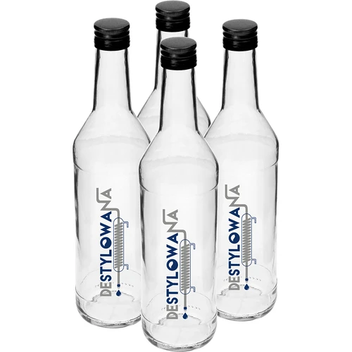 Бутилка 0,5 L с винтова капачка и печат Дестилирана - 4 бр. - 2