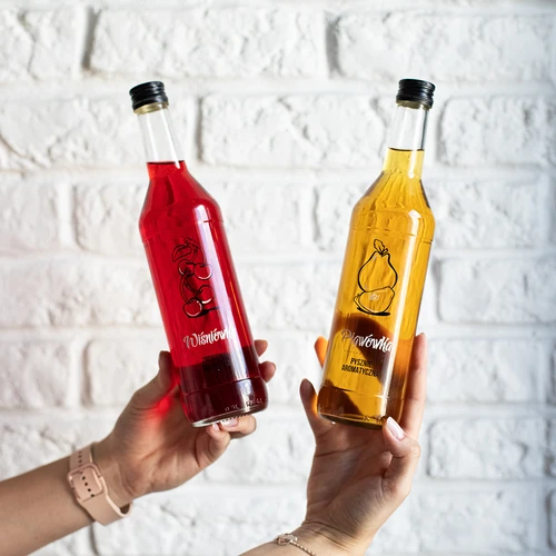 Бутилка 0,5 л с винтова капачка и печат "Вишновка" - 4 бр. - 10