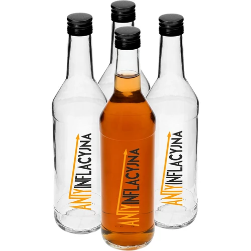 Бутилка 0,5 л с винтова капачка и принт Антиинфлационна - 4 бр.