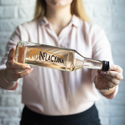 Бутилка 0,5 л с винтова капачка и принт Антиинфлационна - 4 бр. - 8