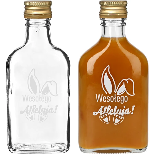 Бутилка 200 мл с винтова капачка, щампа УШИ НА ЗАЕК, 6 бр. - 3