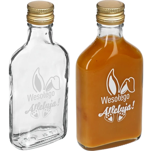 Бутилка 200 мл с винтова капачка, щампа УШИ НА ЗАЕК, 6 бр. - 4