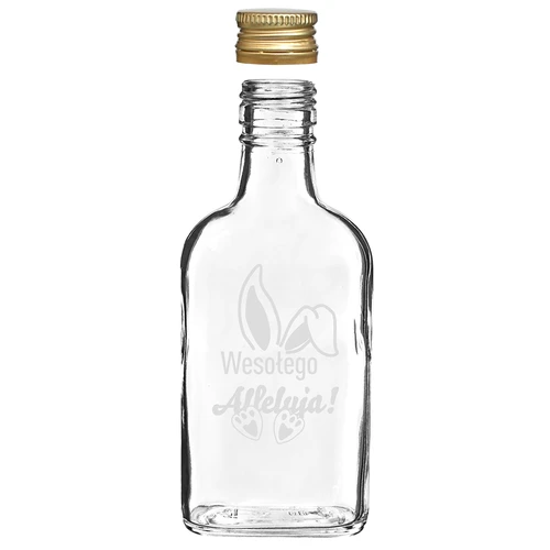 Бутилка 200 мл с винтова капачка, щампа УШИ НА ЗАЕК, 6 бр. - 5