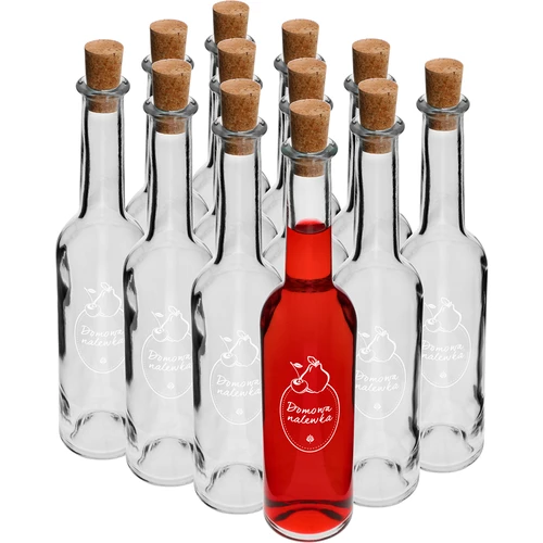 Бутилка 350 мл с коркова тапа, надпис Домашен ликьор - 5