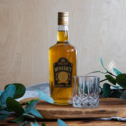 Бутилка 500 мл с винтова капачка и двуцветен печат Whisky – 4 бр. - 9