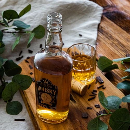 Бутилка 500 мл с винтова капачка и двуцветен печат Whisky – 4 бр. - 11