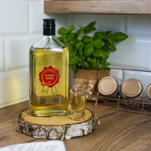 Бутилка 500 ml с винтова капачка и двуцветен печат „Wyborny Trunek” – 4 бр. - 9