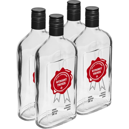Бутилка 500 ml с винтова капачка и двуцветен печат „Wyborny Trunek” – 4 бр. - 2