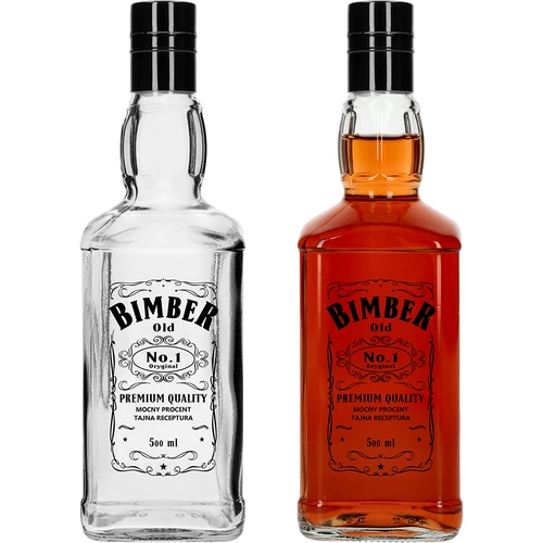 Бутилка Daniels 500 мл с капачка, надпис „Bimber OLD“, 1 бр.