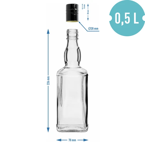 Бутилка Daniels 500 мл с винтова капачка, 1 бр. - 6