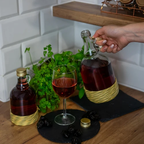 Бутилка Gallone 1 л с оплетка, с капачка на винт - 5