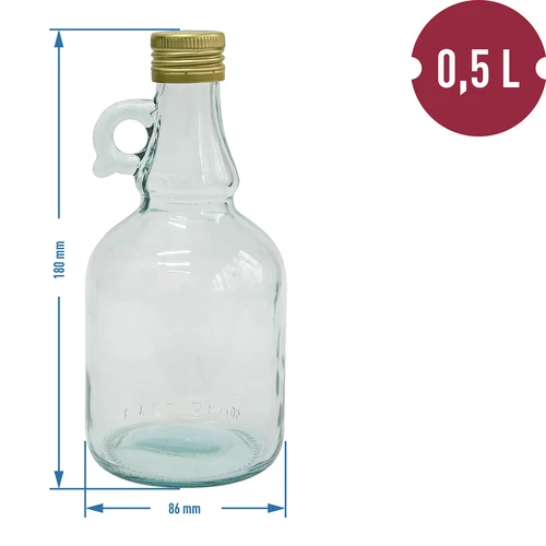 Бутилка Gallone без оплетка, с винтова капачка 0,5 L - 2
