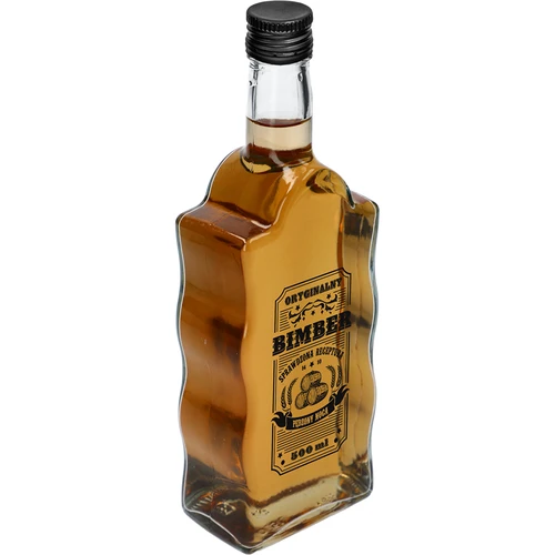 Бутилка Klasztorna 0,5 л с черна капачка и надпис Bimber - 2