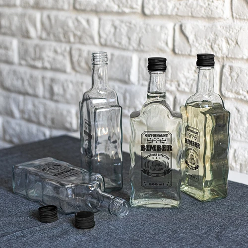 Бутилка Klasztorna 0,5 л с черна капачка и надпис Bimber - 6