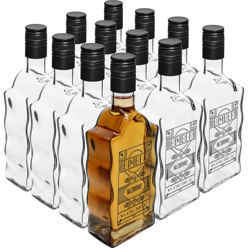 Бутилка Klasztorna 500 мл, с капачка и надпис "Bimber" - 5