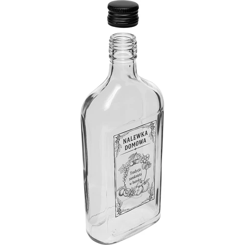 Бутилка тип фляга 500 мл с винтова капачка, с печат „Домашна наливка“, 1 бр. - 3
