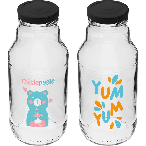 Бутилка Twist-off 330 мл с капачка фи43 и цветен принт - 6 бр. - 3