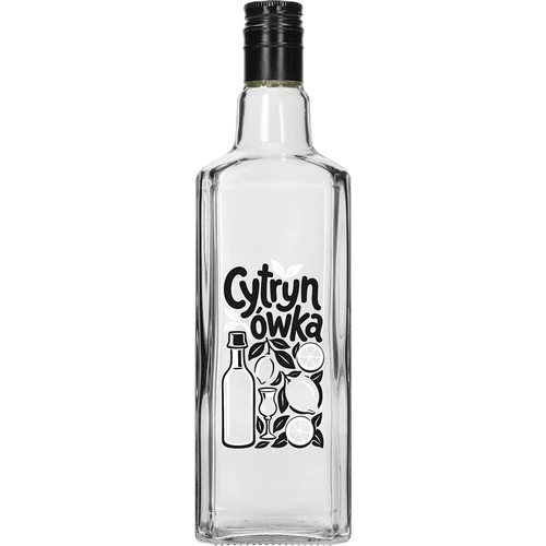 Бутилка Tynktura 500 ml с принт „Cytrynówka“ и винтова капачка