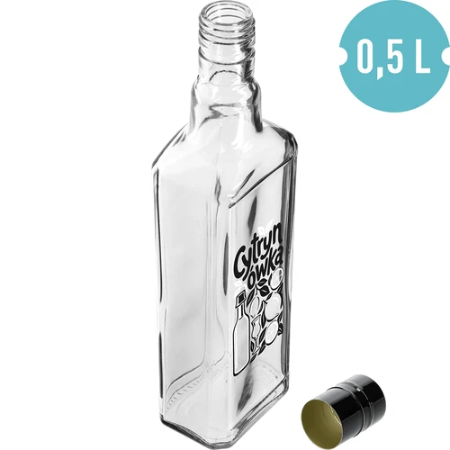 Бутилка Tynktura 500 ml с принт „Cytrynówka“ и винтова капачка - 2