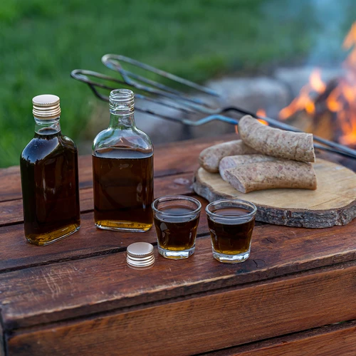 Бутилка за настойки тип фляга 100 мл, 10 бр. - 6