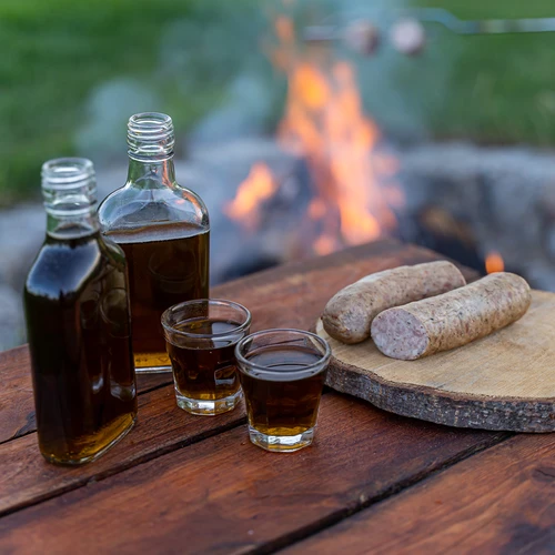 Бутилка за настойки тип манерка с винтова капачка, 200 мл, 10 бр - 7