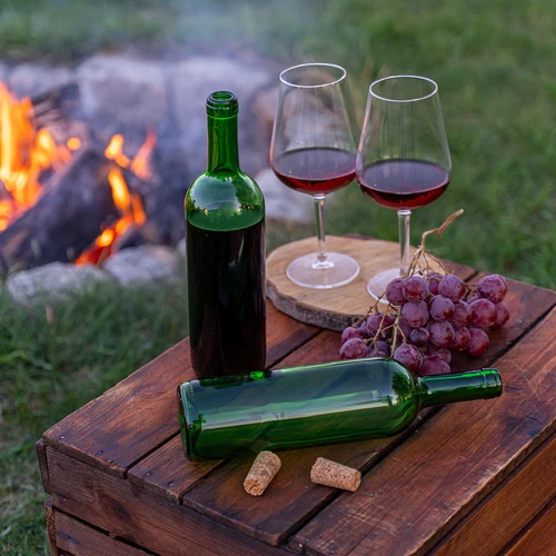 Бутилка за вино 0,75 л зелена - стек 8 бр. - 7