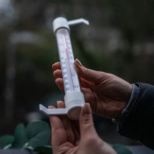Бял външен термометър (-50°C до +50°C) 18 см - 5