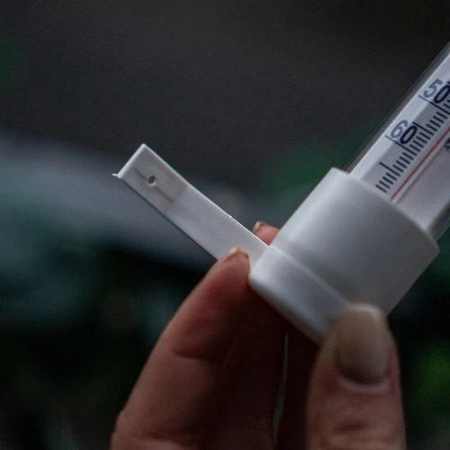 Бял външен термометър (-50°C до +50°C) 18 см - 6