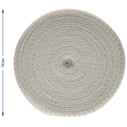 Бяла колбасарска мрежа с размери 12,5 см x 50 м, с термоустойчивост до 220°C - 4