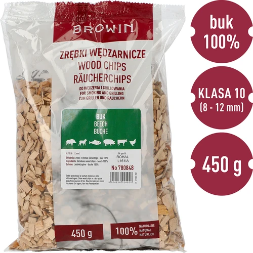 Чипс за опушване/гриловане, бук, 450 г, калибър 10 - 3