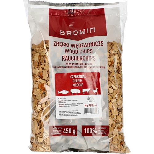 Чипс за опушване/гриловане, череша, 450 г, клас 10