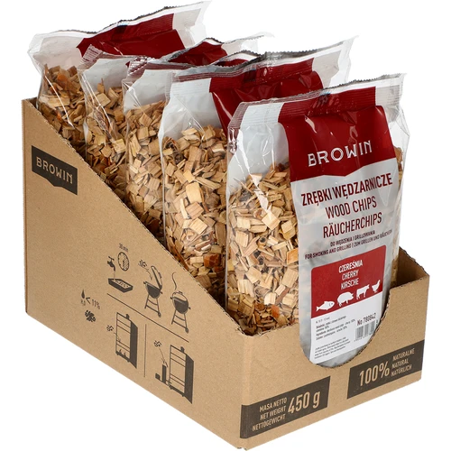 Чипс за опушване/гриловане, череша, 450 г, клас 10 - 2