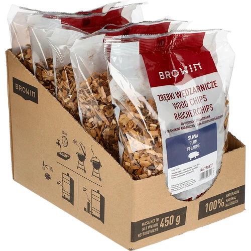 Чипс за опушване/гриловане, слива, 450 г, кл. 8 - 2