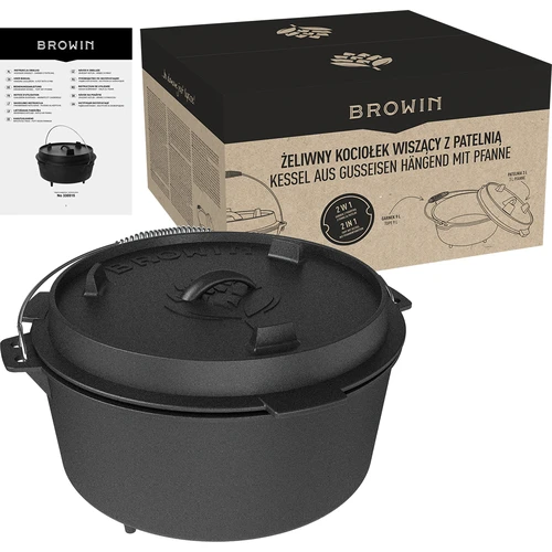 Чугунен висящ казан с тиган - 9