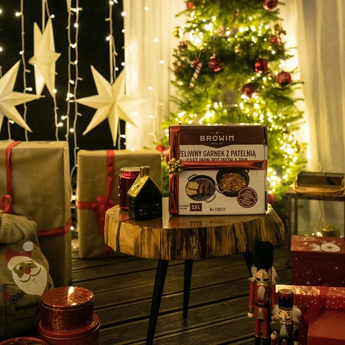 Чугунена тенджера с тиган, 5 л + 1 л - 18