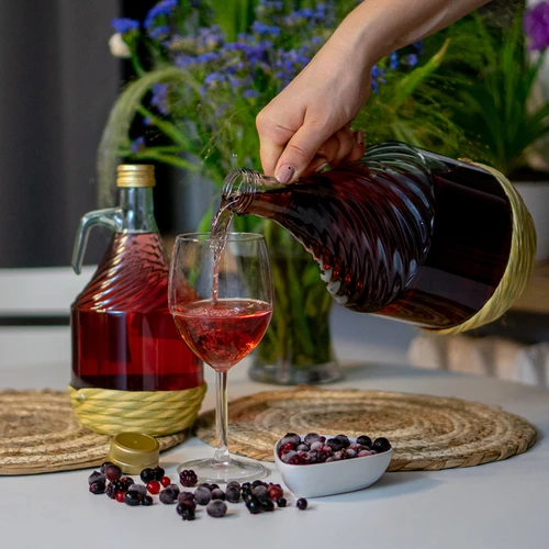 Дамаджана Dama 2 л с оплетка, с капачка на винт - 5