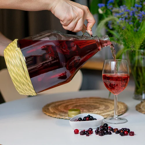 Дамаджана Dama 3 л в оплетка, с винтова капачка - 5