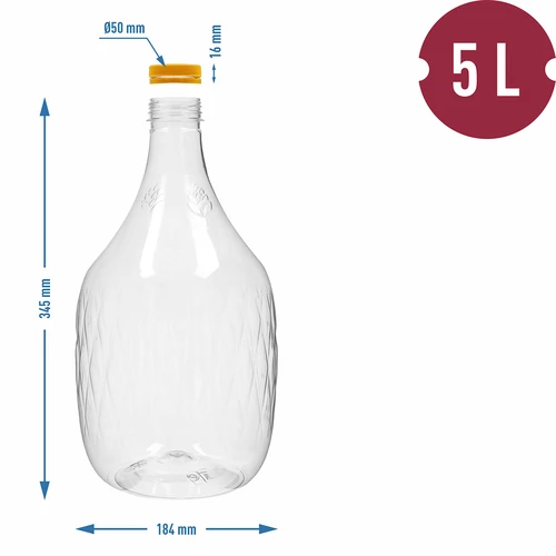 Дамаджана Дама 5 L PET, с капачка - 4