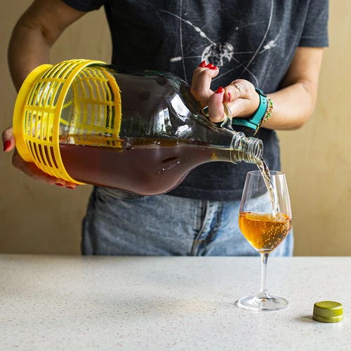 Дамаджана Dama 5 L с капачка и пластмасова кошница - 10