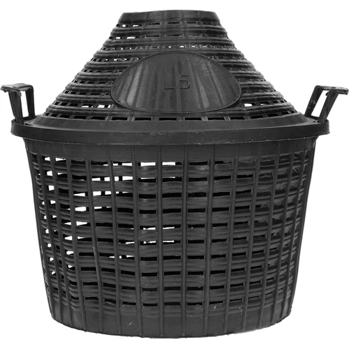 Дамаджана за вино 5 л в пластмасова кошница - 5