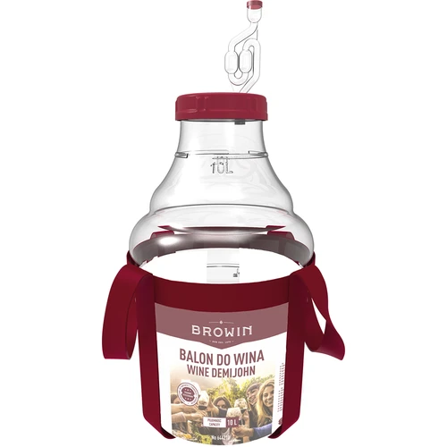 Дамаджана за вино, лека, нечуплива, с презрамки, 10 л - 3