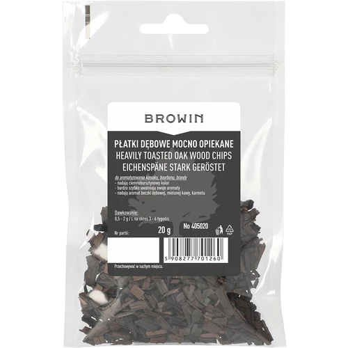 Дъбови люспи, силно препечени, 20 g - 2