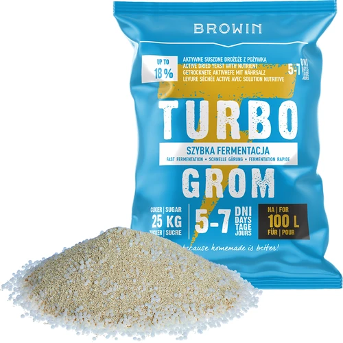 Дестилерски дрожди Turbo Grom 5-7 дни 100 л - 3