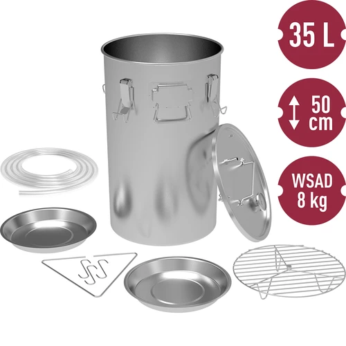 Домашна пушилня в тенджера, 35 L, за газов котлон