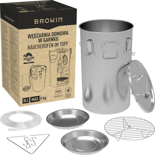 Домашна пушилня в тенджера, 35 L, за газов котлон - 7