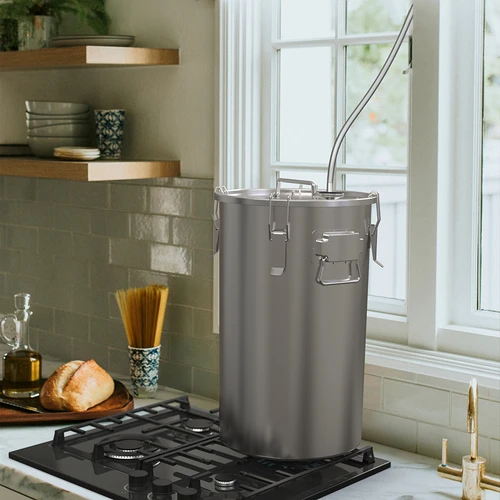 Домашна пушилня в тенджера, 35 L, за газов котлон - 9